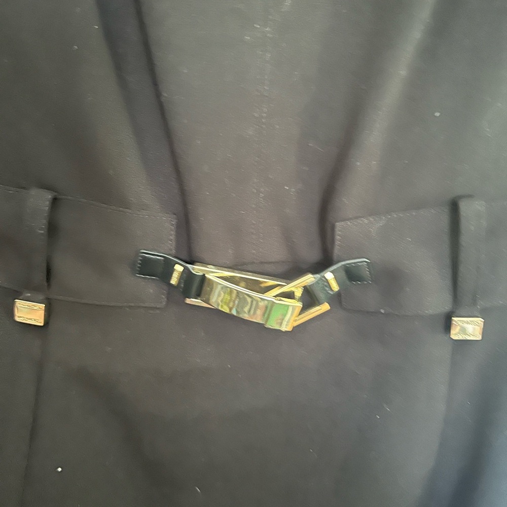 Calvin Klein Women's Black Shift Dress with Gold-Tone Hardware | NWT | Size 8 - Picture 6 of 14